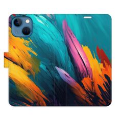 iSaprio Flipové pouzdro - Orange Paint 02 pro Apple iPhone 13 mini
