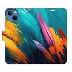iSaprio Flipové pouzdro - Orange Paint 02 pro Apple iPhone 13