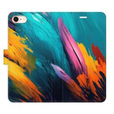iSaprio Flipové pouzdro - Orange Paint 02 pro Apple iPhone SE 2022