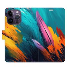 iSaprio Flipové pouzdro - Orange Paint 02 pro Apple iPhone 14 Pro