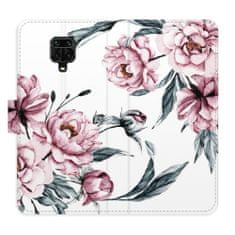 iSaprio Flipové pouzdro - Pink Flowers pro Xiaomi Redmi Note 9 Pro / Note 9S