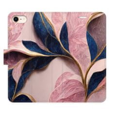 iSaprio Flipové pouzdro - Pink Leaves pro Apple iPhone SE 2022