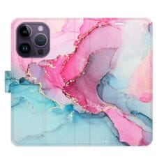 iSaprio Flipové pouzdro - PinkBlue Marble pro Apple iPhone 14 Pro