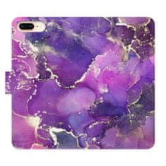 iSaprio Flipové pouzdro - Purple Marble pro Apple iPhone 7 Plus / 8 Plus