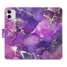 iSaprio Flipové pouzdro - Purple Marble pro Apple iPhone 11