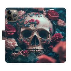 iSaprio Flipové pouzdro - Skull in Roses 02 pro Apple iPhone 12 Pro