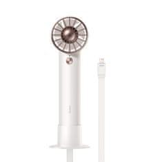 BASEUS Flyer Turbine ruční / stolní ventilátor 4000mAh + kabel USB-C, bílý