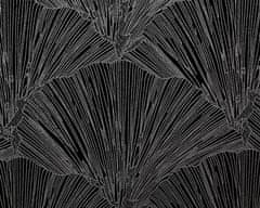 DESIGN 91 Povlak na polštář - Goja, černá s lesklým vzorem 40 x 40 cm