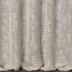 DESIGN 91 Dekorační záclona tkaná s řasící páskou - Rubi béžová 1,4 x 2,7 m