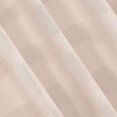 DESIGN 91 Hotová záclona s kroužky - Efil růžová se 3 pásky, 140 x 250 cm