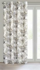 DESIGN 91 Zatemňovací závěs s kroužky - Sophie, bílohnědý 140 x 250 cm