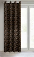 DESIGN 91 Zatemňovací závěs s kroužky - Marigold, černozlatý 140 x 250 cm