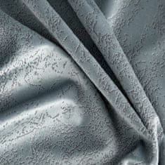 DESIGN 91 Sametový závěs s řasící páskou - Riva, ocelový s mramorovým vzorem 140 x 270 cm
