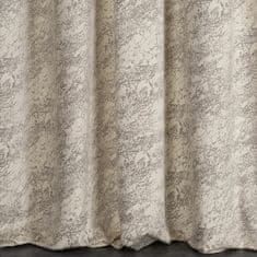 DESIGN 91 Sametový závěs s řasící páskou - Riva, krémový s mramorovým vzorem 140 x 270 cm