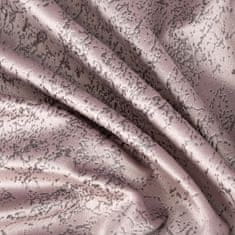 DESIGN 91 Sametový závěs s řasící páskou - Riva, růžový s mramorovým vzorem 140 x 270 cm