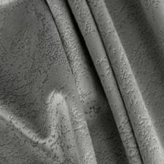 DESIGN 91 Sametový závěs s řasící páskou - Riva, šedý s mramorovým vzorem 140 x 270 cm