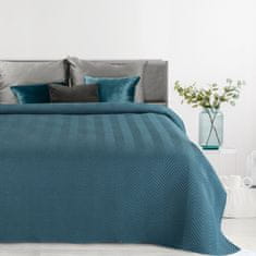 DESIGN 91 Přehoz na postel - Len 3, modrý 200 x 220 cm