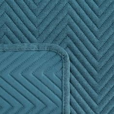 DESIGN 91 Přehoz na postel - Len 3, modrý 200 x 220 cm