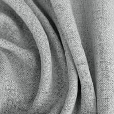 DESIGN 91 Závěs s přírodní vazbou s kroužky - Linda, stříbrný 140 x 250 cm