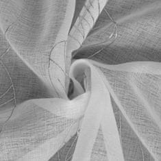 DESIGN 91 Hotová záclona s kroužky - Lori, bílostříbrná 140 x 250 cm