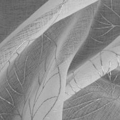 DESIGN 91 Hotová záclona s kroužky - Lori, bílostříbrná 140 x 250 cm