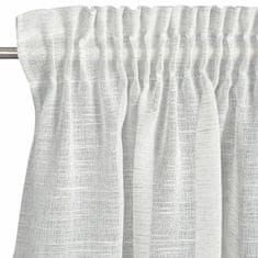 DESIGN 91 Záclona tkaná s řasící páskou - Kelsi, bílá 140 x 270 cm