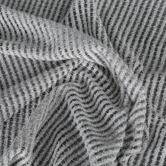 DESIGN 91 Hotová záclona s řasící páskou - Regina, stříbrná 140 x 270 cm