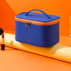 INNA Kosmetické pouzdro Toaletní taška Make Up Bag Make Up Case Cestovní taška Beautycase s rukojetí pro přenášení v modré barvě KOSCYPRUS-1