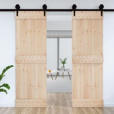Vidaxl Posuvné dveře 70 x 210 cm masivní borové dřevo