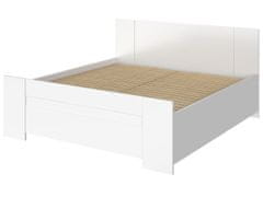 Veneti Ložnicová sestava s postelí 160x200 CORTLAND 3 - bílá / černá ekokůže
