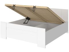 Veneti Ložnicová sestava s postelí 160x200 CORTLAND 1 - bílá / šedá ekokůže