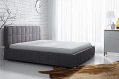 Veneti Čalouněná manželská postel 160x200 ZANDRA - šedá