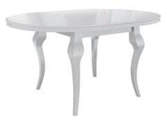 Veneti Rozkládací jídelní stůl 120 cm se 6 židlemi KRAM 1 - bílý / zelený
