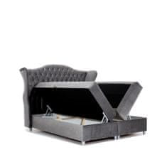 Veneti Luxusní boxspringová postel 180x200 RIANA - krémová + topper ZDARMA