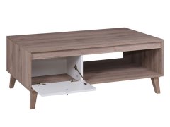 Veneti Konferenční stolek ALBANY - matný bílý / dub san remo