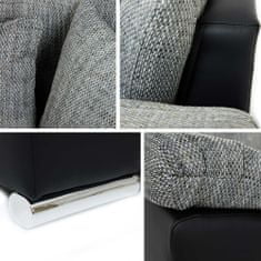 Veneti Rohová sedačka na každodenní spaní DELFINA - černá / tmavá šedá, levý roh