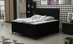 Veneti Čalouněná manželská postel 160x200 s nožičkami 12 cm MIRKA - černá