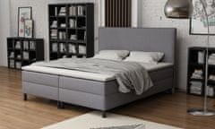 Veneti Čalouněná manželská postel 180x200 s nožičkami 12 cm CYRILA - šedá