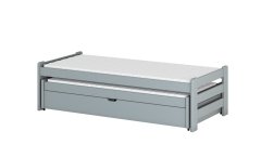 Veneti Dětská rozkládací postel EVONA - 80x180, šedá