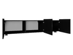 Veneti TV stolek 150 cm CHEMUNG - černý / lesklý černý