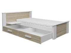 Veneti Dětská postel s úložným prostorem 90x200 POLCH PLUS - bílá / modrá