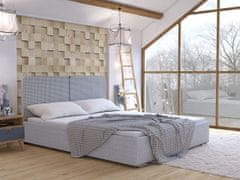 Veneti Čalouněná manželská postel 160x200 WILSTER - šedá