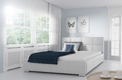 Veneti Čalouněná manželská postel 180x200 YSOBEL - bílá ekokůže