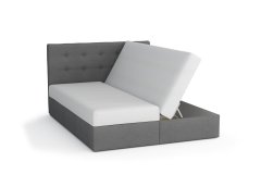Veneti Čalouněná manželská postel DELILAH 2 180x200 - šedá