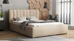 Veneti Manželská postel s úložným prostorem a roštem 180x200 TARNEWITZ 2 - béžová