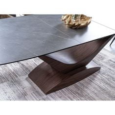Veneti Rozkládací jídelní stůl OHAN - 180x95, šedý mramor / ořech