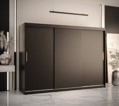 Veneti Skříň s posuvnými dveřmi PAOLA - šířka 250 cm, černá