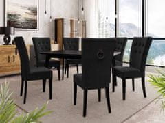 Veneti Luxusní jídelní set NOWEN 3 - černý / černý + černé klepadlo