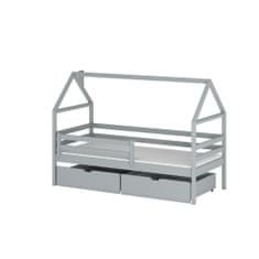 Veneti Dětská postel se šuplíky ALIA - 80x200, šedá
