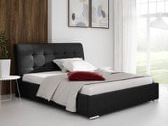 Veneti Čalouněná manželská postel 160x200 XEVERA - černá